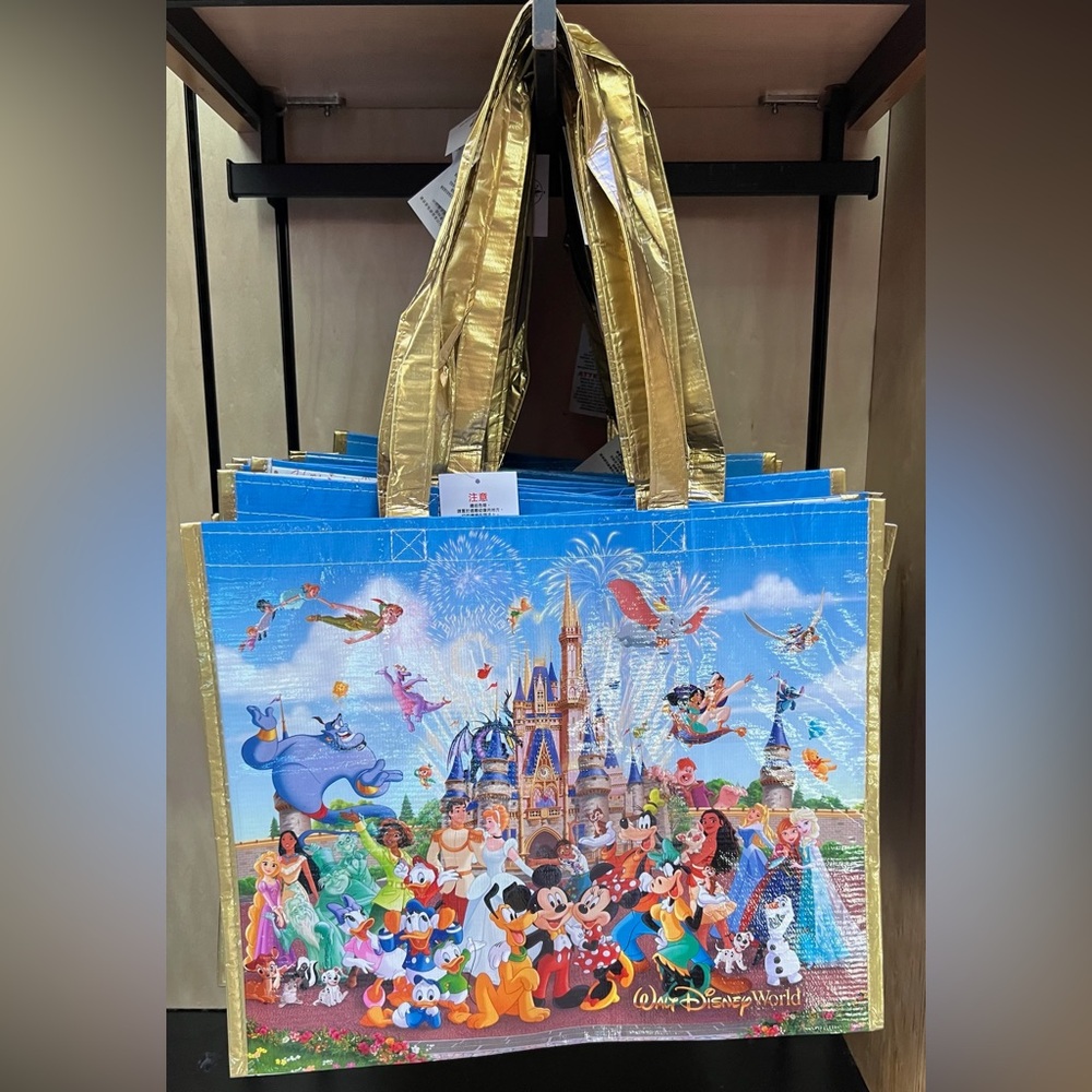 Disney Parks WDW Storybook Castle Mickey & Friends Large Reusable Tote Bag NEW